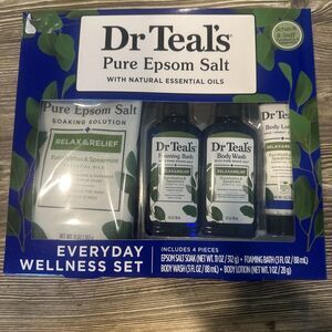 Dr Teal's Everyday Wellness Set - Eucalyptus 4Pc Bath  Epsom Salt.